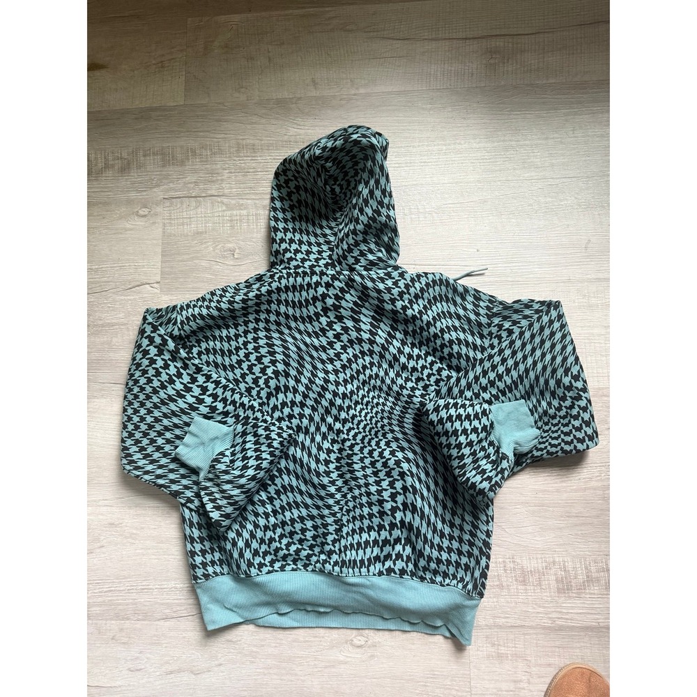 Fabletics forever fleece blue black checkered Hoodie women's small